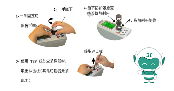 小聚教你，粉塵檢測儀切割器的更換和檢測軟件的使用